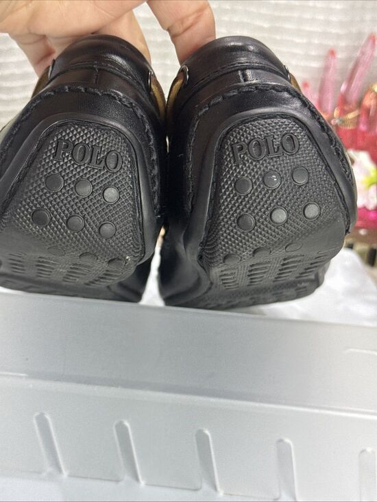 (H2) Polo Ralph Lauren Roberts Driver Loafer Mens 9.5 DBlack Leather Slip main image 7